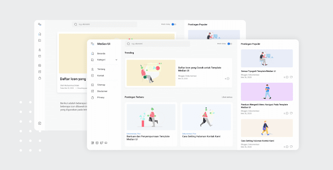 Free Median UI Responsive Blogger Template Premium